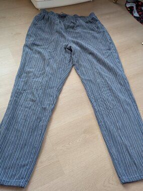 Cascade Blues Summer Bohemian Artsy 100% Cotton Pants 14